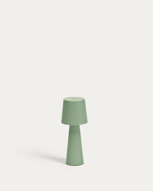 Petite lampe de table extérieure Arenys en métal avec finition turquoise