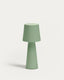 Grande lampe de table extérieure Arenys en métal avec finition turquoise