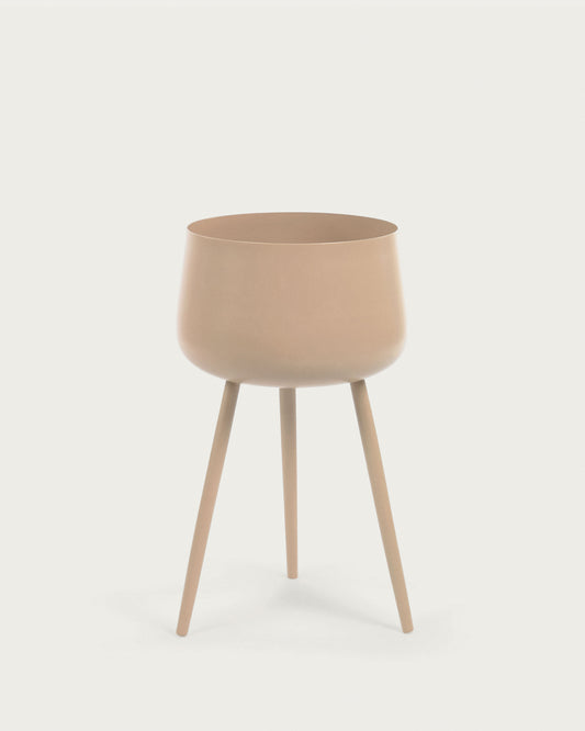 Cache-pot Apia en métal beige Ø 18cm