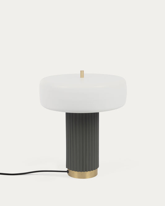 Lampe Serenella en métal peint blanc et vert