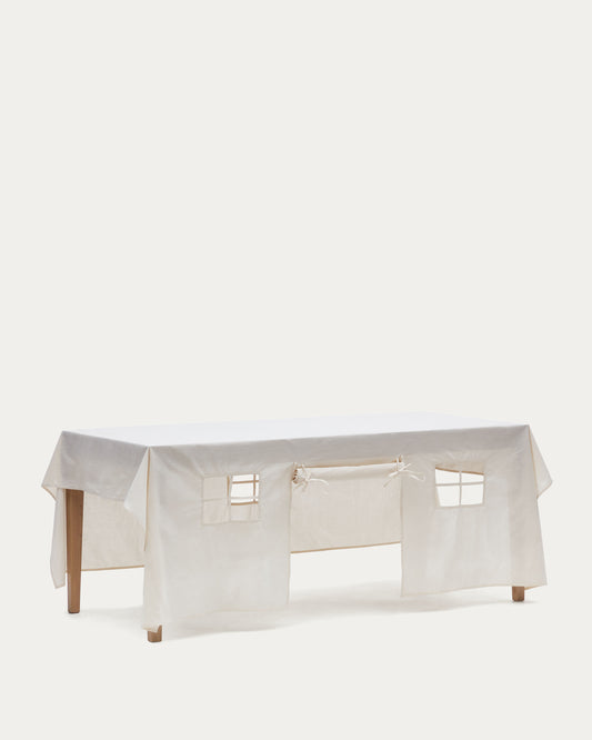 Toile cabane de jeux Temis 100 % coton blanc 230 x 210 cm