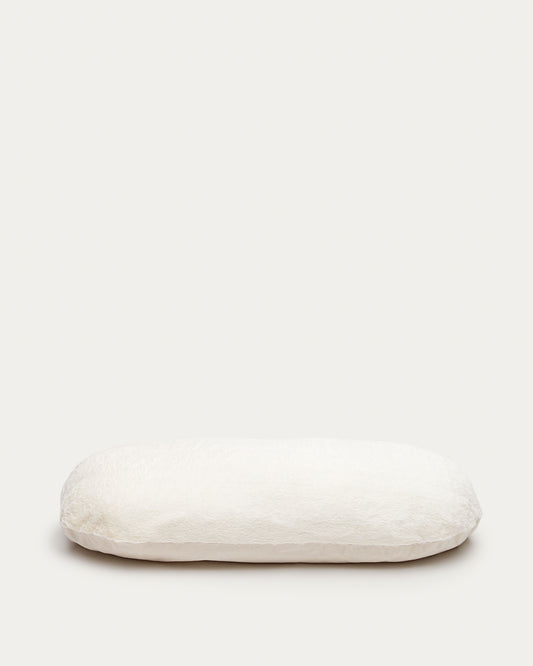 Coussin pour animaux Codie transportable effet fourrure blanche Ø 80 x 10 cm