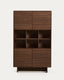 Buffet haut Norlen 4 portes en placage de noyer FSC Mix Credit 100 x 163 cm
