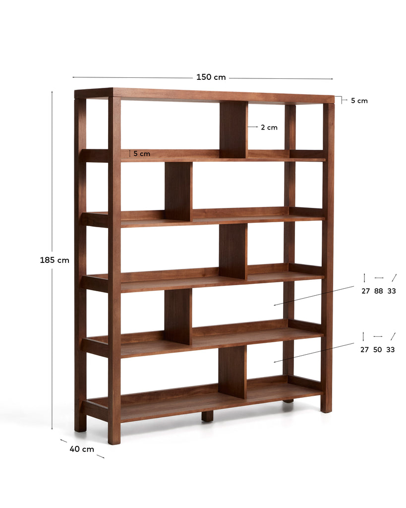 Étagère Norani en bois et placage d’acacia 150 x 185 cm
