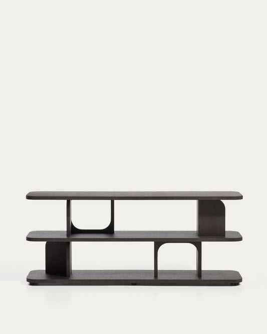 Étagère Aduma en placage de chêne avec finition ébonisée FSC 100 % 160 x 65 cm