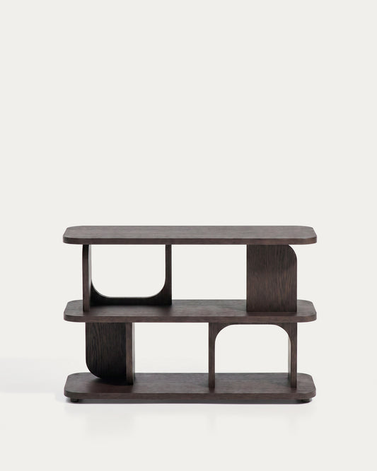 Étagère Aduma en placage de chêne avec finition ébonisée FSC 100 % 100 x 65 cm