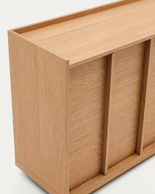 Buffet Onix en placage de chêne finition ton naturel 200 x 80 cm FSC Mix Credit