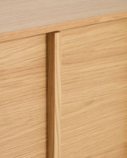 Buffet Onix en placage de chêne finition ton naturel 100 x 80 cm FSC Mix Credit