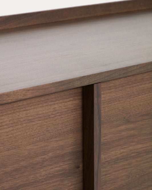 Buffet Onix en placage de noyer finition foncée 100 x 80 cm FSC Mix Credit