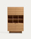 Buffet haut Norlen 4 portes en placage de chêne avec finition naturelle FSC Mix Credit 100 x 163 cm