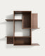 Étagère modulable Ina en placage de frêne finition ton noyer 80 x 80 cm FSC 100%