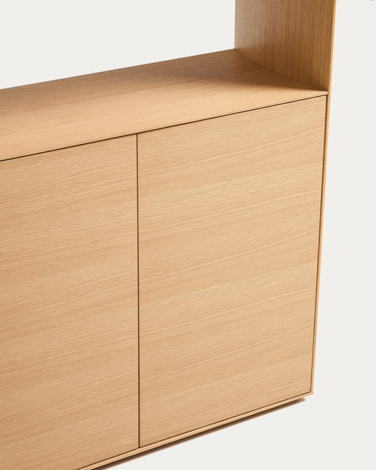 Étagère Visala en placage de chêne 90 x 209 cm FSC Mix Credit