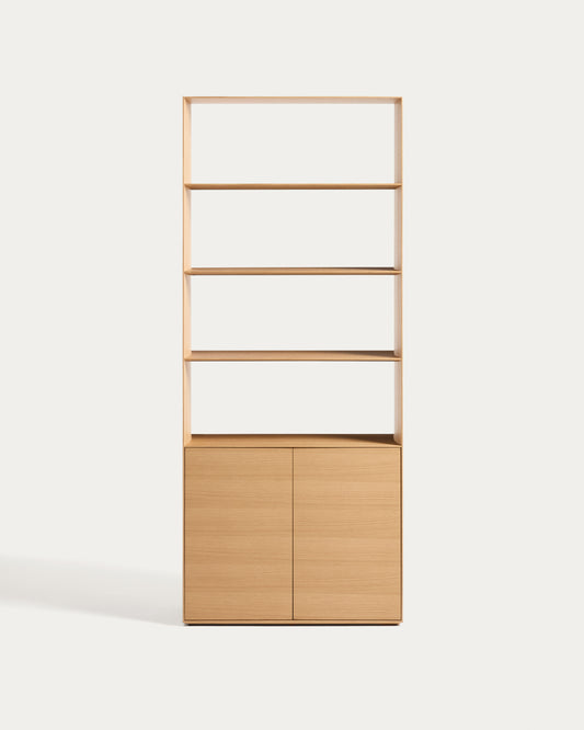 Étagère Visala en placage de chêne 90 x 209 cm FSC Mix Credit