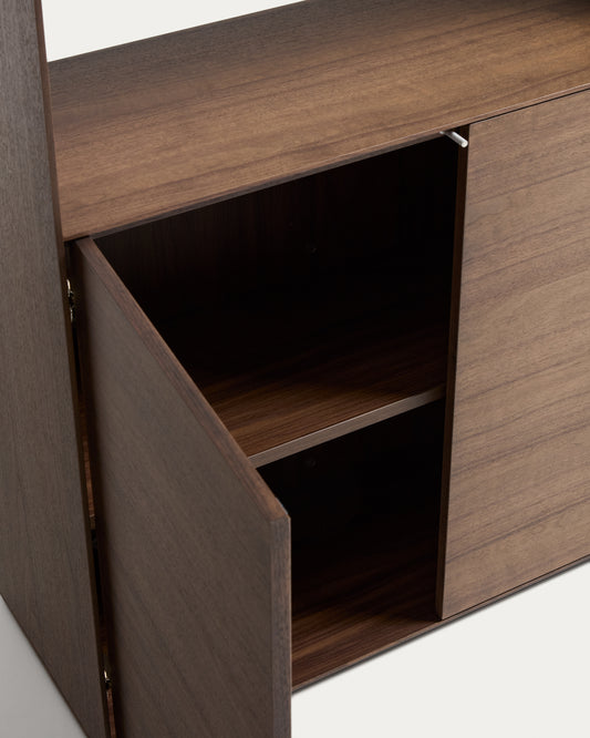 Étagère Visala en placage de noyer 90 x 209 cm FSC Mix Credit