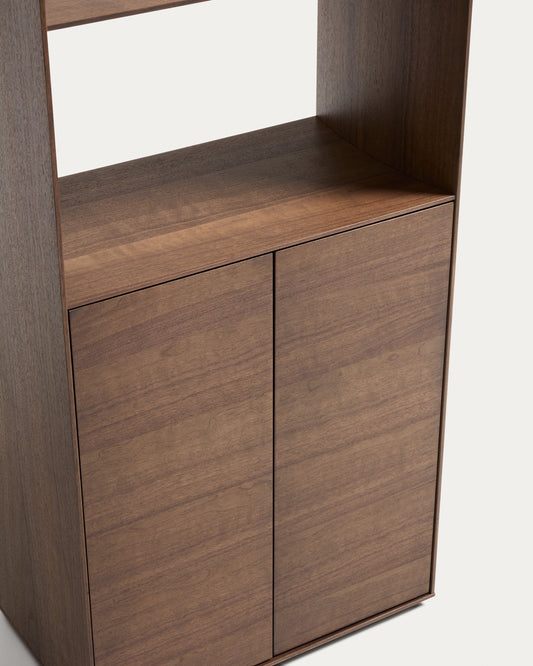 Étagère Visala en placage de noyer 60 x 209 cm FSC Mix Credit