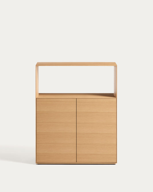 Étagère Visala en placage de chêne 90 x 106 cm FSC Mix Credit