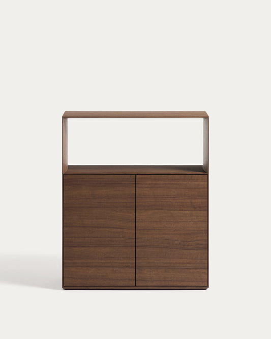 Étagère Visala en placage de noyer 90 x 106 cm FSC Mix Credit