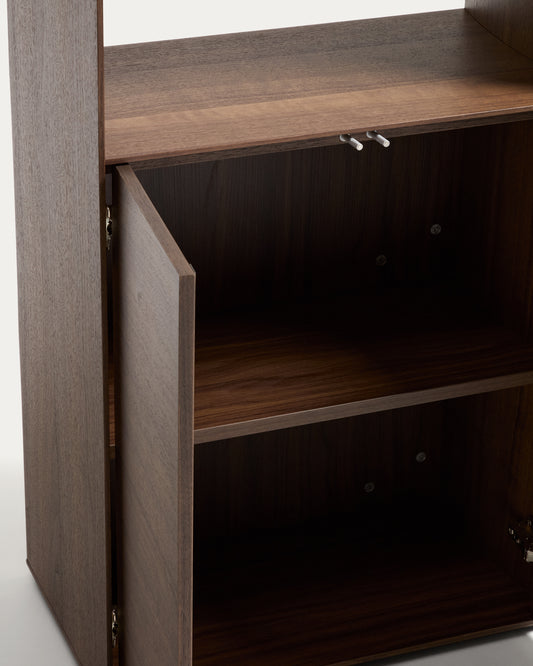 Étagère Visala en placage de noyer 60 x 106 cm FSC Mix Credit