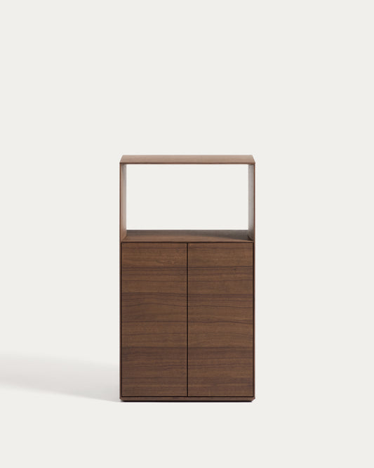 Étagère Visala en placage de noyer 60 x 106 cm FSC Mix Credit