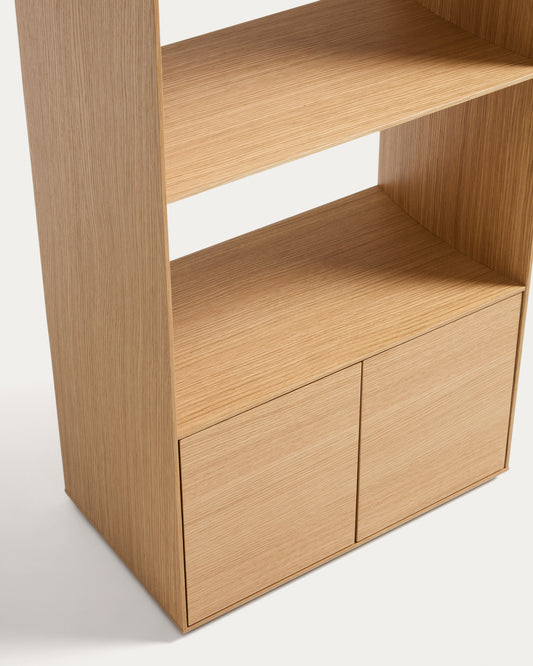 Étagère Visala avec 1 étagère visible en placage de chêne 60 x 106 cm FSC Mix Credit