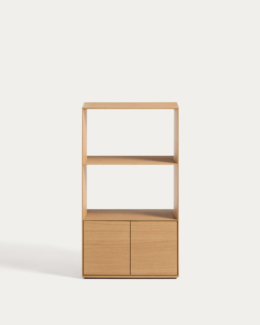 Étagère Visala avec 1 étagère visible en placage de chêne 60 x 106 cm FSC Mix Credit