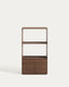 Étagère Visala avec 1 étagère visible en placage de noyer 60 x 106 cm FSC Mix Credit