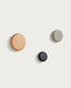 Lot de 3 patères Nadue en bois de hêtre couleur naturel, gris et noir