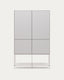 Buffet haut Vedrana 4 portes DM laqué blanc 97,5 x 160 cm