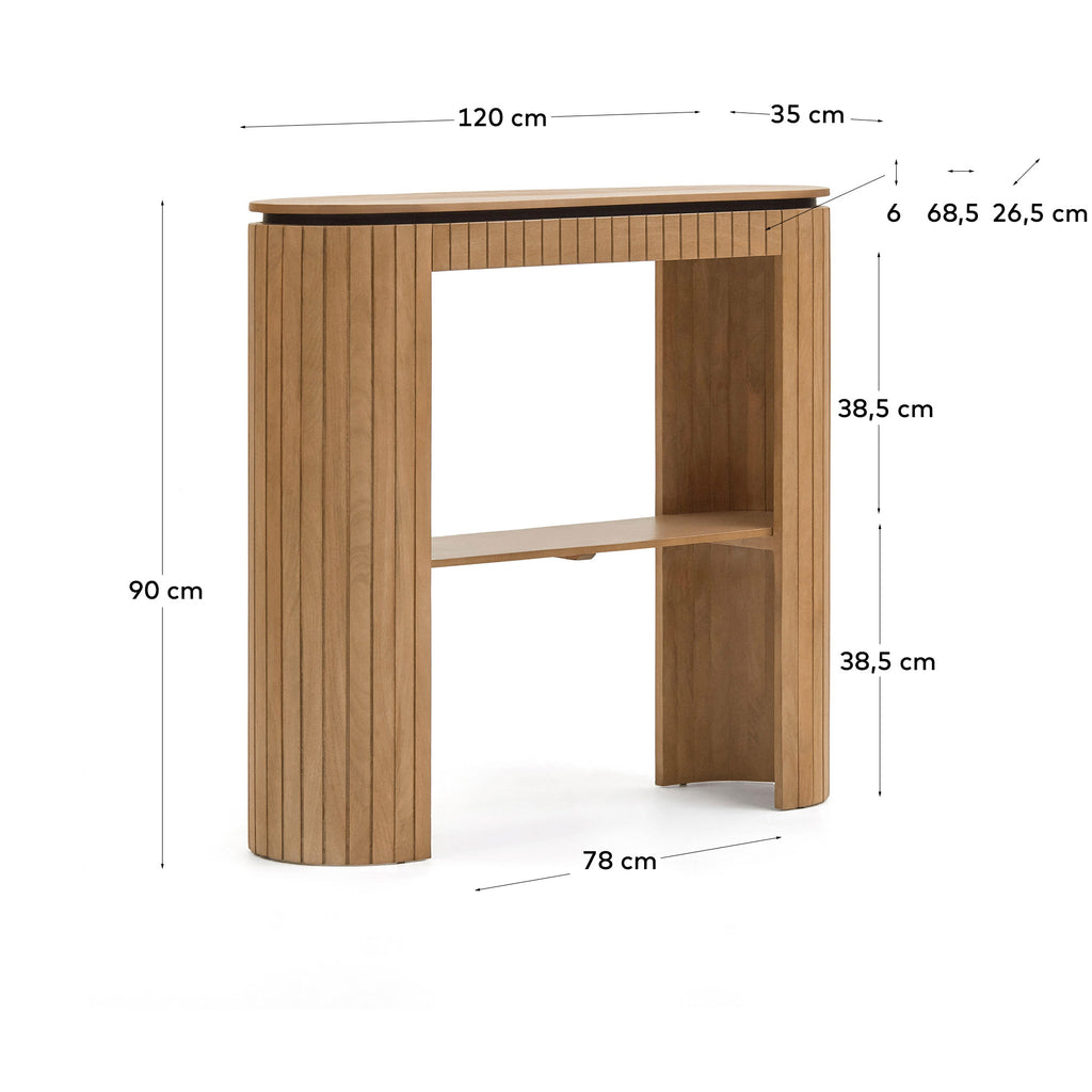 Console Licia 1 tiroir en bois de manguier 120 x 90 cm