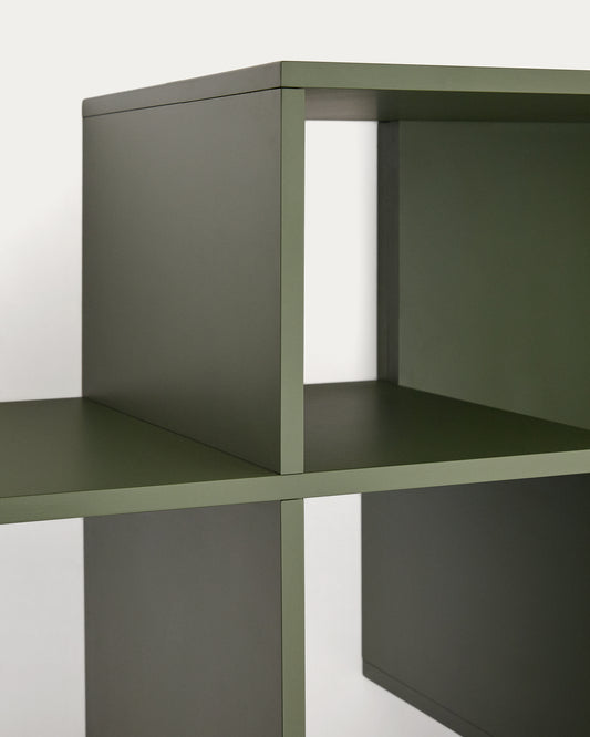 Étagère modulable Ina en MDF laqué vert 80 x 80 cm FSC 100%