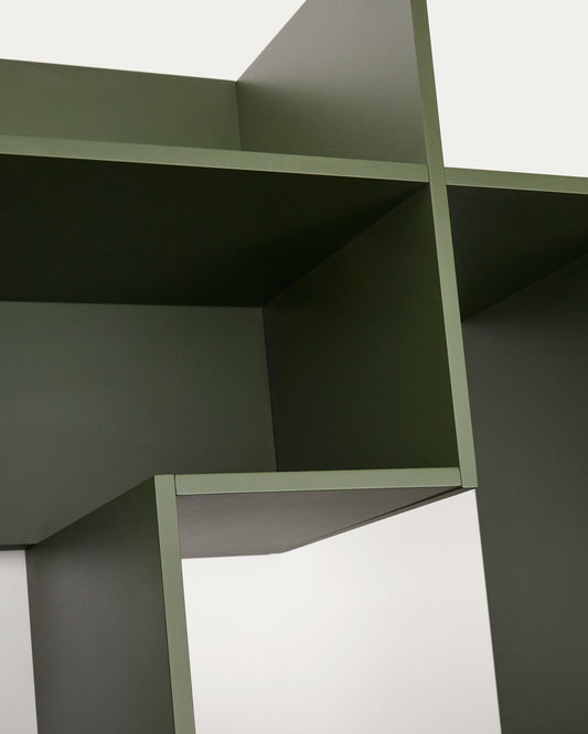 Étagère modulable Ina en MDF laqué vert 80 x 80 cm FSC 100%