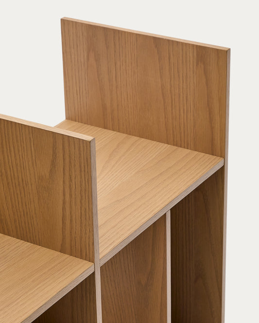 Étagère modulable Ina en placage de chêne finition ton naturel 80 x 80 cm FSC 100%