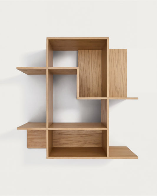 Étagère modulable Ina en placage de chêne finition ton naturel 80 x 80 cm FSC 100%