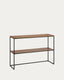 Console Yoana en placage de noyer et structure en métal noir 120 x 80 cm