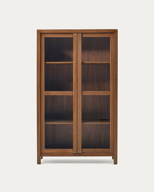 Vitrine Sashi en bois de teck 110 x 185 cm
