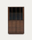 Vitrine Onix  bois de noyer et placage de noyer, finition foncée 100x170 cm FSC Mix Credit