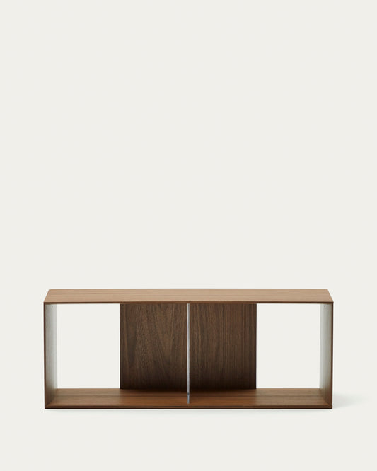 Module étagère grand format Litto en placage de noyer 101 x 38 cm