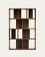 Lot Litto de 6 étagères modulables en placage de noyer 101 x 152 cm
