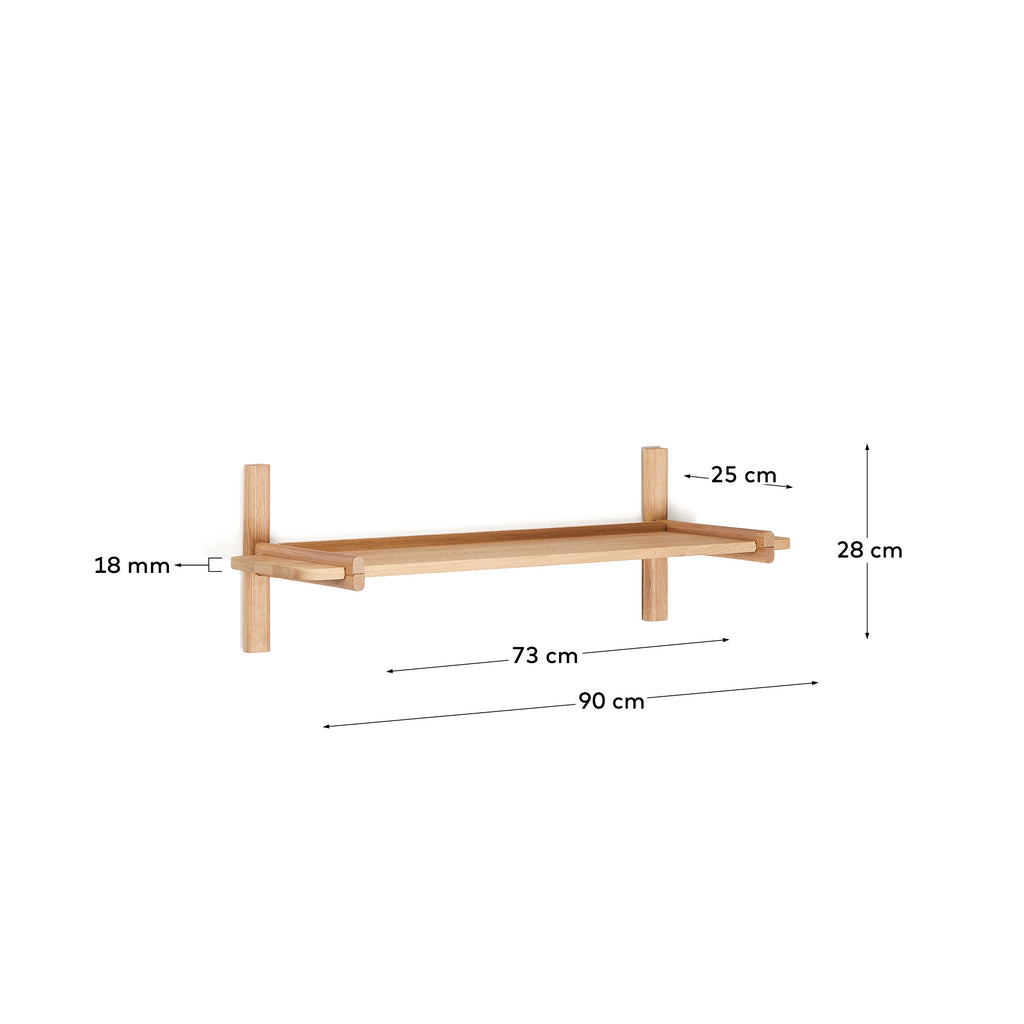 Étagère modulable Sitra 1 étagère en bois de chêne finition naturelle 90cm FSC Mix Credit