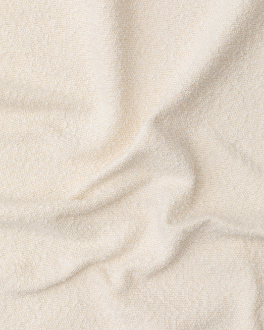 Échantillon tissu Ascot bouclette blanc 10 x 15 cm
