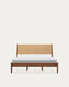 Lit Elan en placage et bois de noyer avec corde matelas 160 x 200 cm FSC 100 %