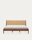 Lit Elan en placage et bois de noyer avec corde matelas 180 x 200 cm FSC 100 %