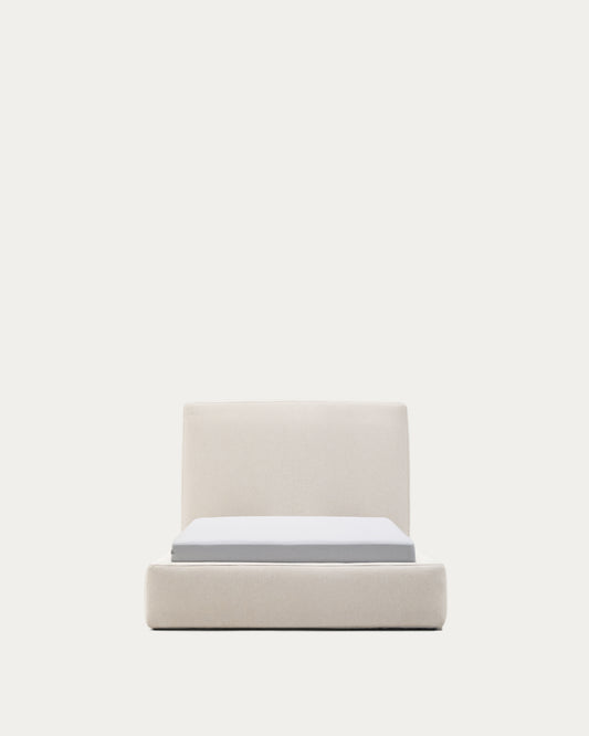 Cadre de lit déhoussable Blok écru pour matelas de 90 x 200 cm FSC Mix Credit