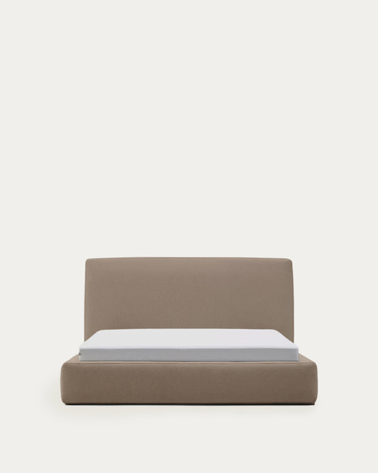 Lit déhoussable Blok marron pour matelas de 160 x 200 cm FSC Mix Credit