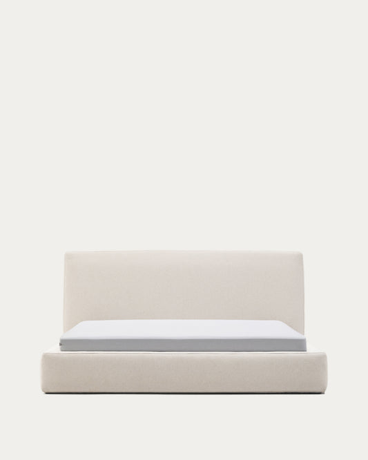Cadre de lit déhoussable Blok écru pour matelas de 180 x 200 cm FSC Mix Credit