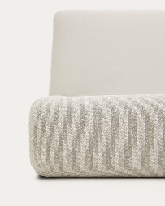 Lit déhoussable Martina en chenille écrue pour matelas de 180 x 200 cm FSC Mix Credit
