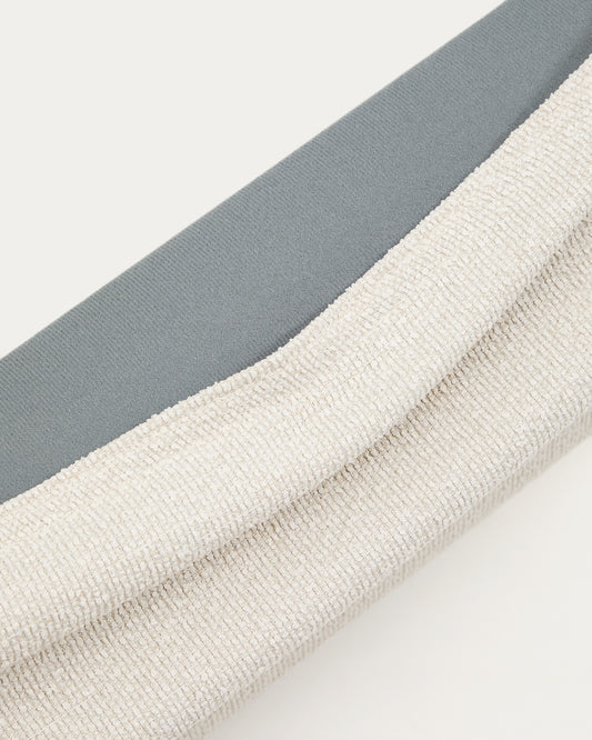 Housse pour cadre de lit Martina en chenille écrue pour matelas de 180 x 200 cm
