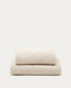 Housse pour lit Martina bouclette écru pour matelas de 90 x 200 cm