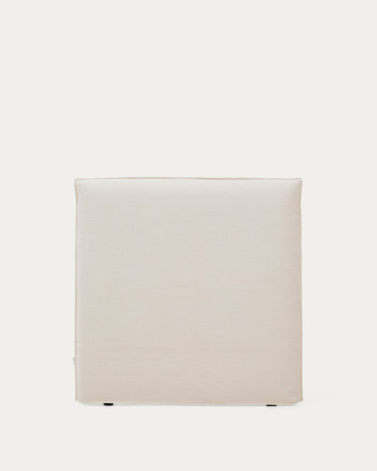 Tête de lit déhoussable Jaira en chenille blanche pour lit allant jusqu’à 90 cm FSC Mix Credit