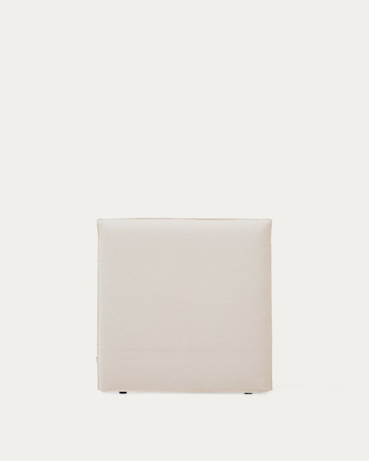 Tête de lit déhoussable Jaira en chenille blanche pour lit allant jusqu’à 90 cm FSC Mix Credit